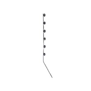 dts electric fence pole 6 line black bottom bend