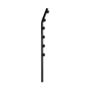 dts electric fence pole 6 line black top bend