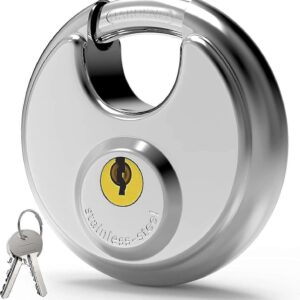 stainless steel 70mm round padlock