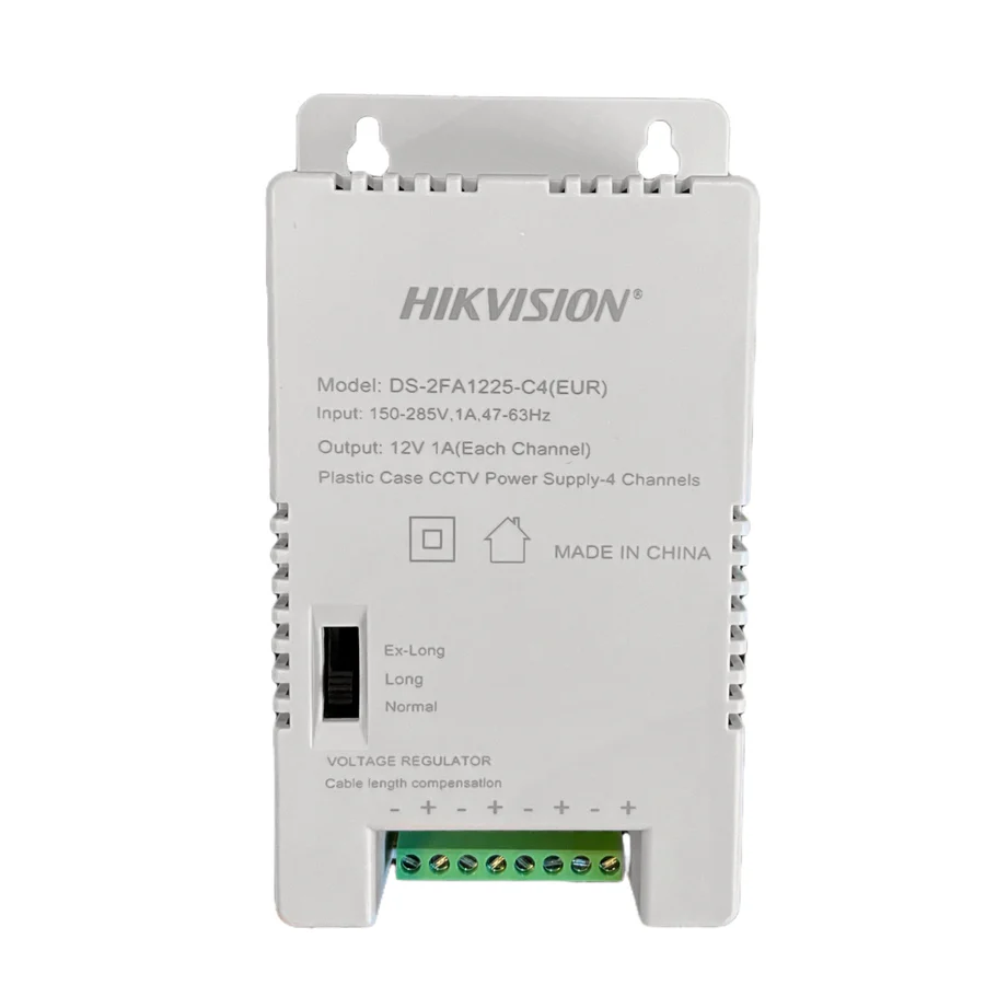 hikvision 12 volts 4 channel cctv power supply ds 2fa1225 c4 (eur)