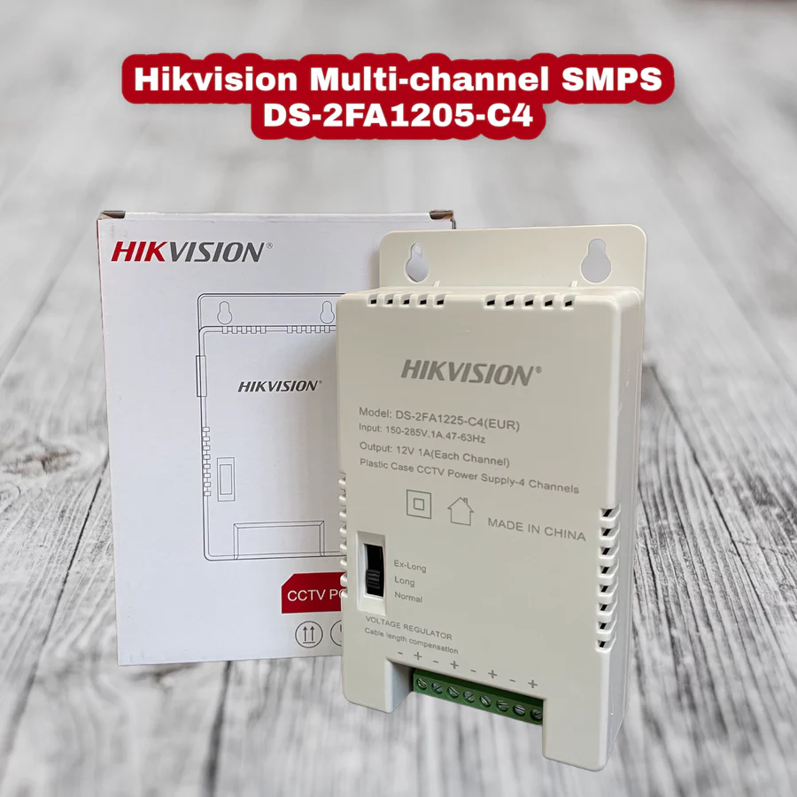 hikvision 12 volts 4 channel cctv power supply ds 2fa1225 c4 (eur)