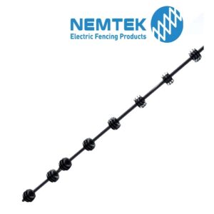 8 wire round bar bracket black pc with black insulator