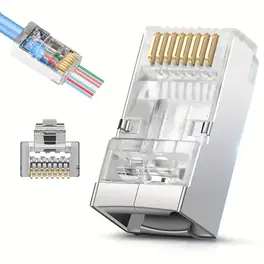 rj45 connector for cat6 (shielded plug) pass through